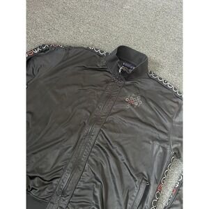 Vintage Coogi Full Zip Track Jacket Black Mens Size 5XL AOP Spell Out Y2K HipHop